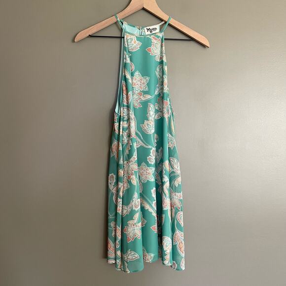 Show Me Your Mumu Gomez Jadely Paisley Floral A-Line Dress Size Small Green - Picture 4 of 16